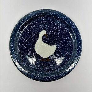 1980s Otagiri Ceramic Blue Speckled Goose 12.5" Vintage Collectible Japan